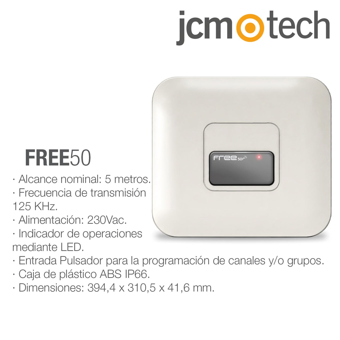 Antena FREE50R para detectar un mando manos libres a 5 metros