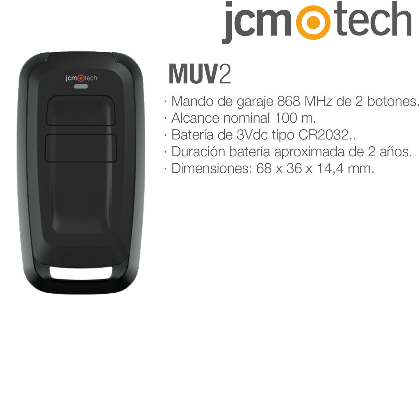 Kit Universal para abrir cualquier puerta automática compuesto por 1 receptor BASE MN y 5 mandos de garaje MUV2
