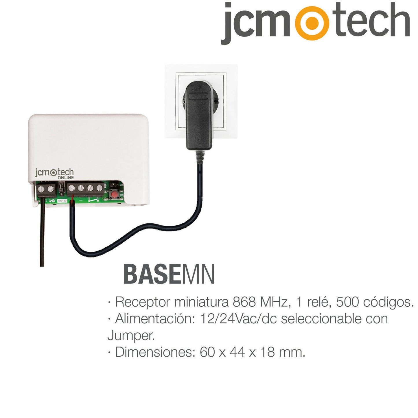Kit Universal para abrir cualquier puerta automática compuesto por 1 receptor BASE MN y 5 mandos de garaje MUV2