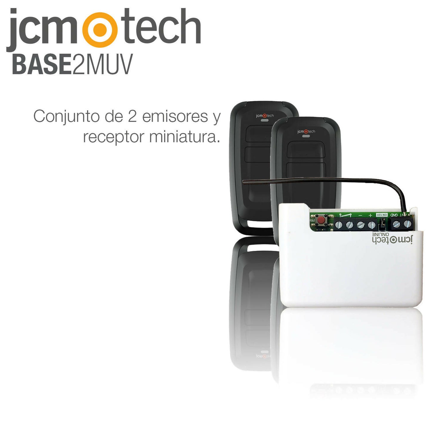 Conjunto receptor con 2 mandos de garaje jcm