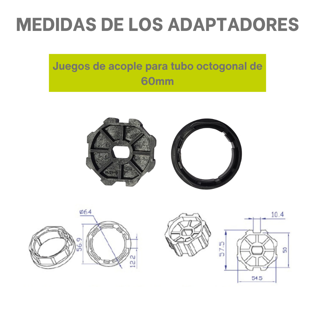 Motor Tubular para Persianas y Toldos 50 Nm