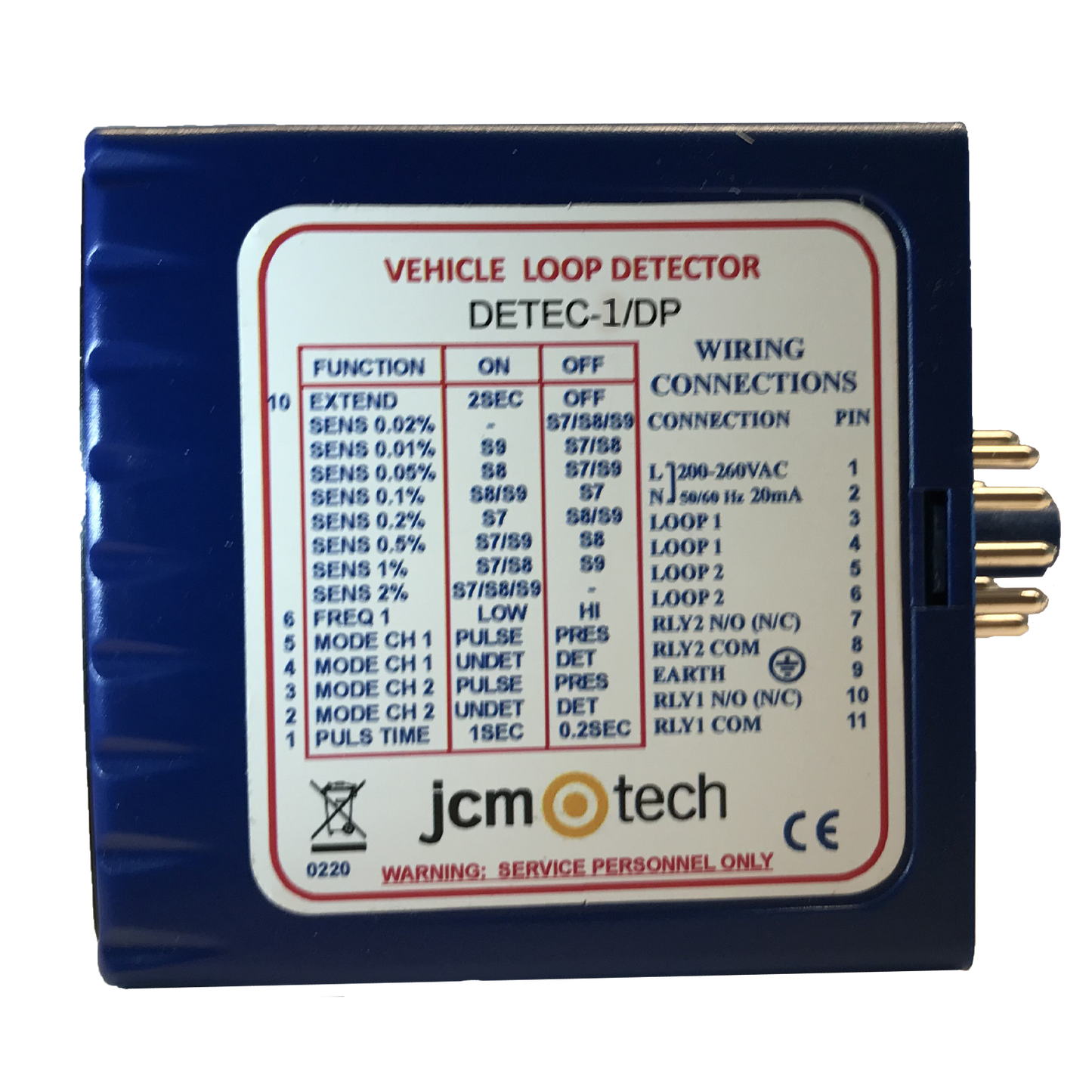Detector magnético DETEC-1/DP de lazo inductivo para detectar bicis, coches, camiones