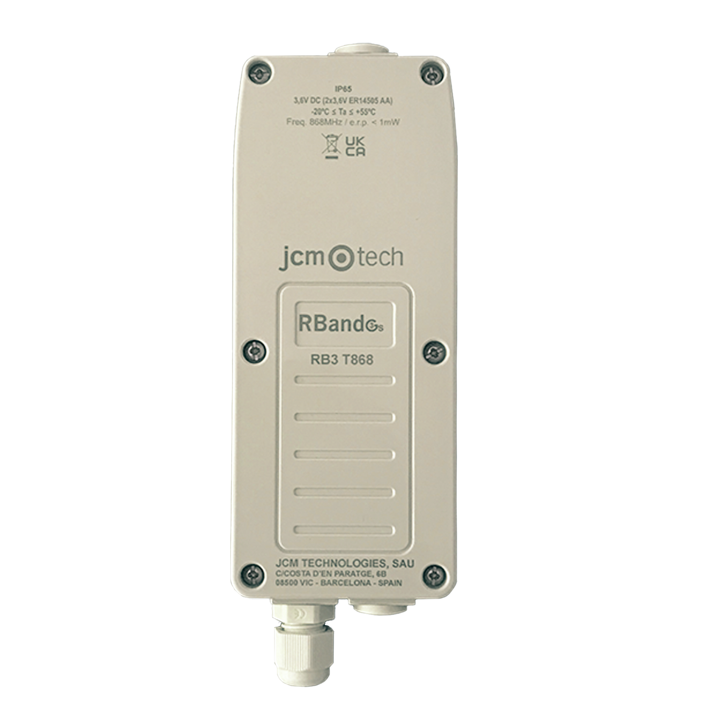 Emisor de seguridad RadioBand 3G para instalar en la puerta conectado a una banda de seguridad