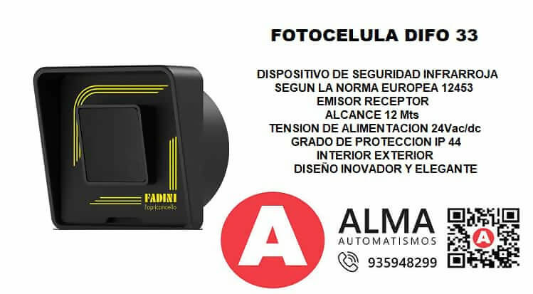 FOTOCELULA DIFO 33 FADINI 12Mts